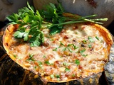 Courge Delica Moretti farcie à la viande de boeuf et mirepoix de légumes