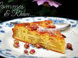 Gâteau aux pommes, Rhum et noisettes