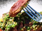 Hampe et sa sauce chimichurri