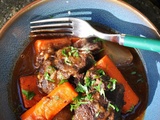 Joue de boeuf au vin rouge, carottes & navets