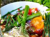 Légumes au miso et salade de riz pilé