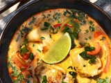 Lotte aux légumes et lait de coco, façon asiatique