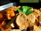 Mijoté de porc piquant aux olives et son riz Pervenche du Laos