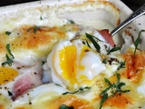 Oeufs cocotte au Saint-Nectaire