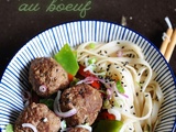 Pad Thaï au boulettes de boeuf
