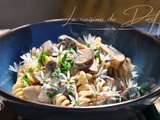 Pâtes Torsades aux champignons et ail des ours