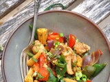 Poulet et légumes sautés, façon Thaï