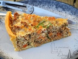 Quiche épaisse à la viande de boeuf haché & carottes