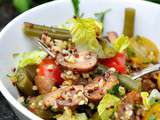 Salade de boulgour et quinoa avec des légumes de saison