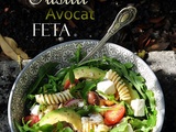 Salade de Fusilli à la Fêta, avocat, tomates cokctails, olives