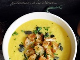 Soupe de butternut et poireaux à la crème