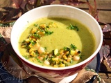 Soupe de courgettes aux pois chiches