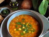 Soupe épicée de lentilles et carottes