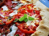Tarte rustique à la tomate ancienne, moutarde de Meaux et mascarpone