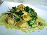 Poulet Sauté aux Légumes, Curry et Basilic