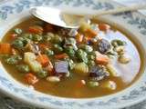 Soupe des Grands Froids à l’Os de Serrano et Petits Légumes