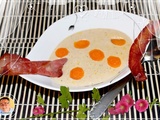 Veloute de potee champenoise et son jambon grille