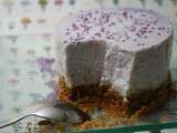 Cheesecake à la violette sans cuisson