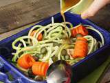 J’ai testé pour vous: l’accessoire à spaghettis de légumes KitchenAid + recette: Salade de spaghettis de courgette, pomme et carotte, vinaigrette moutardée