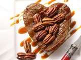 St-Valentin: Coeur moelleux au chocolat fondant, caramel et noix de pecan