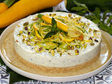 Cheesecake aux courgettes et à la menthe