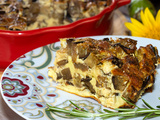 Clafoutis d’aubergines rôties marinées