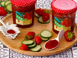 Confiture de fraises et concombre