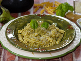 Fusili à la sauce aux aubergines et basilic