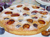 Gâteau madeleine aux prunes du jardin