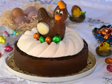Gâteau nid de Pâques au chocolat