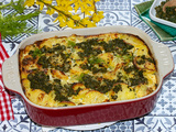 Gratin de pommes de terre, fenouil et saumon fumé