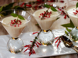 Panna cotta aux feuilles et fleurs de sauge ananas