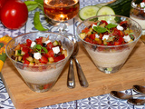 Panna cotta feta salade grecque