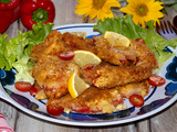 Poivrons panés farcis au fromage de chèvre frais