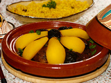 Tajine de veau aux poires et aux épices et sa sauce Aladin