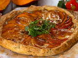 Tarte comme une rustique au potimarron, ricotta et scarmoza fumée