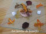 Foie gras au pain d'épice croquant de pistache et ses légumes glacés