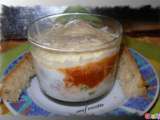 Oeuf cocotte haricots,coulis tomates,fromage