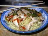 Poulet mariné et wok de légumes