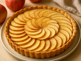 A French Apple Tart with a Crisp Almond Base