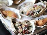 Huîtres gratinées pour les fêtes: façons Rockfeller et foie gras