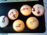 Muffins Noix de coco coeur framboise