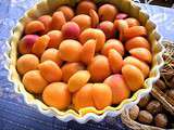 Tarte amandine pistaches - noisettes aux abricots