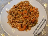 Nouilles Chinoises aux Crevettes Sauce Teriyaki