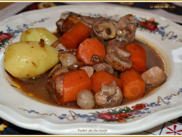 Recettes de Vin rouge et Poulet
