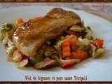 Wok de légumes et porc sauce Tériyaki