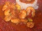 Curry express avocat crevettes