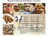 Menus du 2 au 8 mars dans la cuisine de mémé Moniq