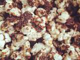 Popcorn choco-coco maison ou pop-corn chocolat – noix de coco