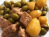 Sauté de veau aux pommes de terre et aux olives